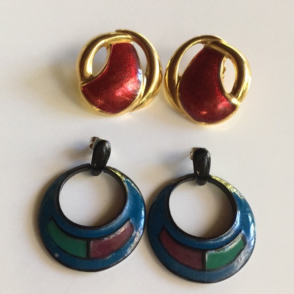 80s Style Vintage Earring Bundle - Picture 4 of 8